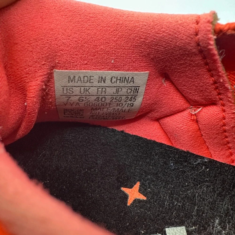 adidas Ultraboost 20 Ultra Boost Solar Red‎ Orange Blue NASA ISS FV8451 Men's 7